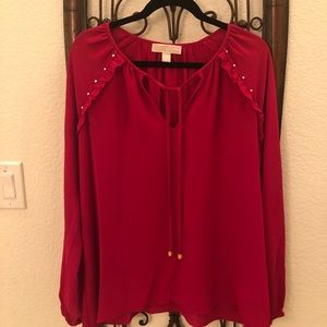 Michael Kors raspberry blouse. Never worn.